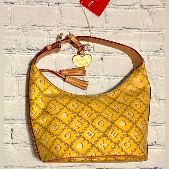 NWT Yellow Dooney & Bourke Purse - Hobo Bucket Bag - Picture 2 of 8